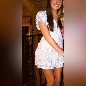 Floral Blue and White dress